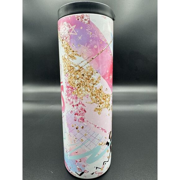 20oz skinny tumbler CUSTOM MADE stainless steel with Flip Top Sports Lid -0 EFFS - Picture 2 of 5